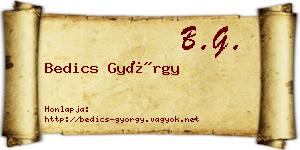 Bedics György névjegykártya